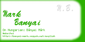 mark banyai business card